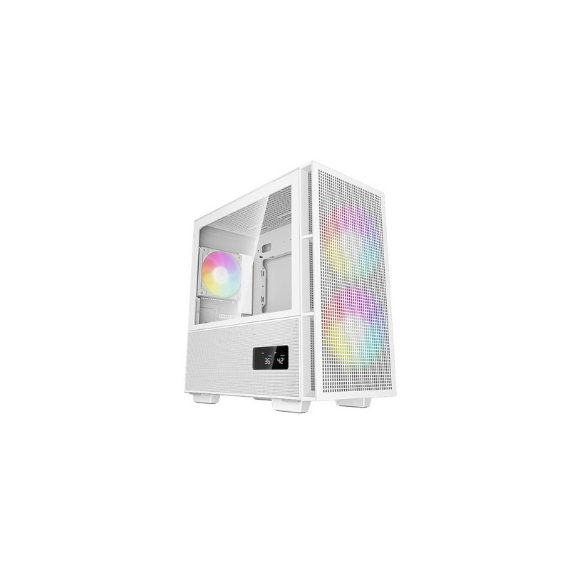 Računalniško ohišje DeepCool CH360 Digital, mATX, ARGB, kaljeno steklo, belo