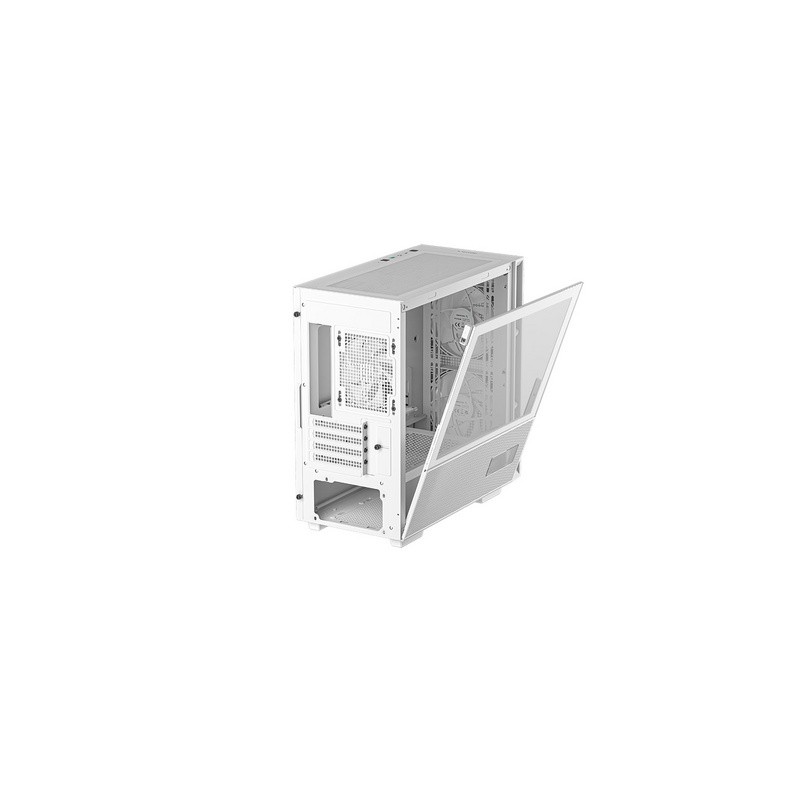 Računalniško ohišje DeepCool CH360 Digital, mATX, ARGB, kaljeno steklo, belo