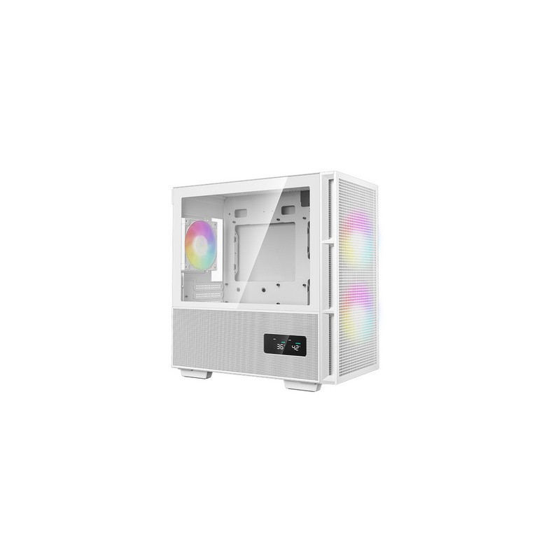 Računalniško ohišje DeepCool CH360 Digital, mATX, ARGB, kaljeno steklo, belo