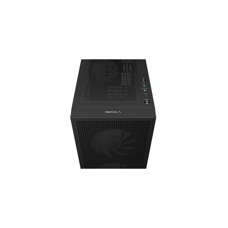 Računalniško ohišje DeepCool CH360 Digital, mATX, ARGB, kaljeno steklo, črno