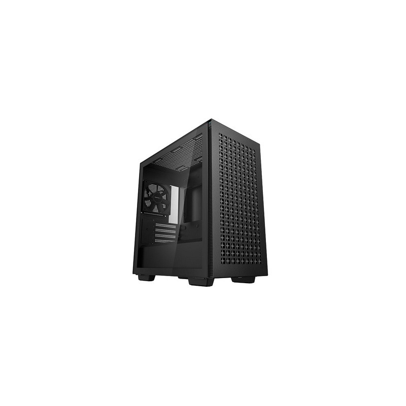 Računalniško ohišje DeepCool CH370, mATX, kaljeno steklo, črno