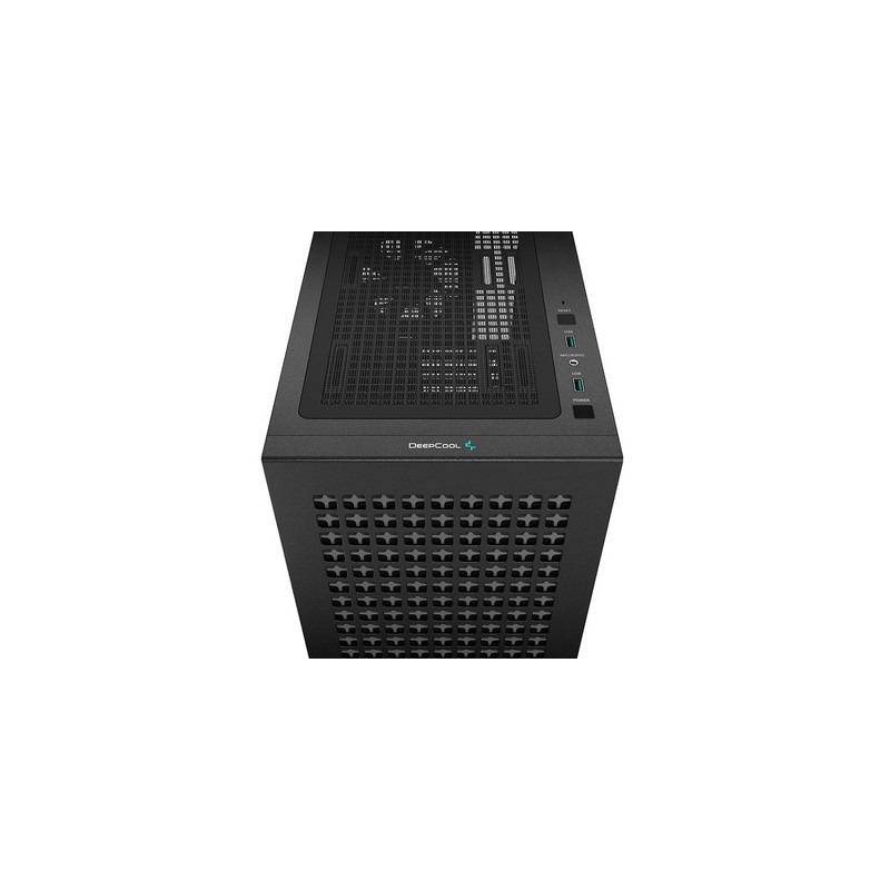 Računalniško ohišje DeepCool CH370, mATX, kaljeno steklo, črno