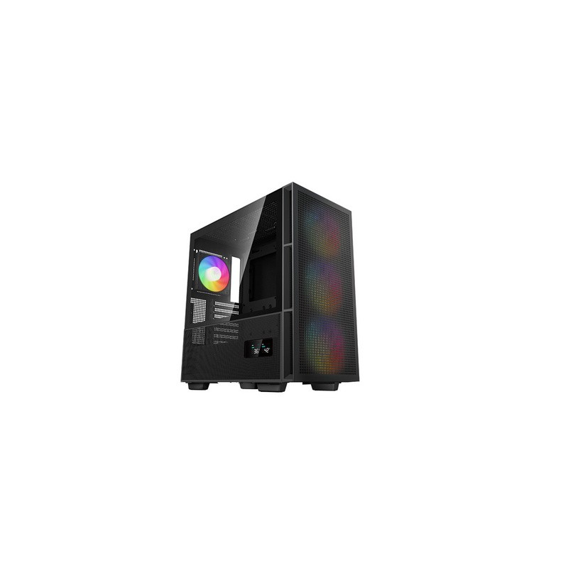 Računalniško ohišje DeepCool CH560 Digital, eATX, ARGB, kaljeno steklo, črno