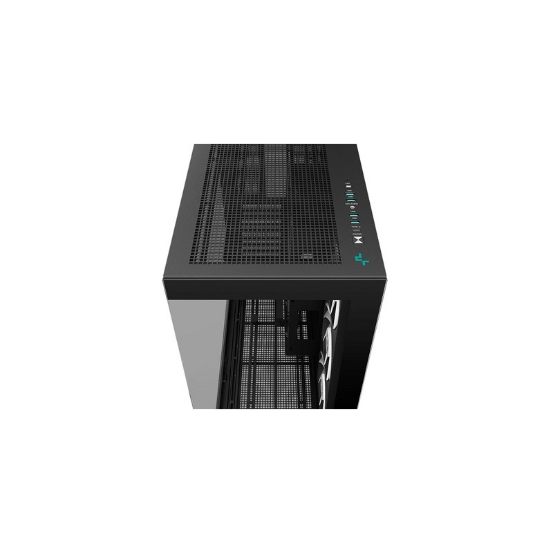 Računalniško ohišje DeepCool CH780, eATX, ARGB, kaljeno steklo, črno