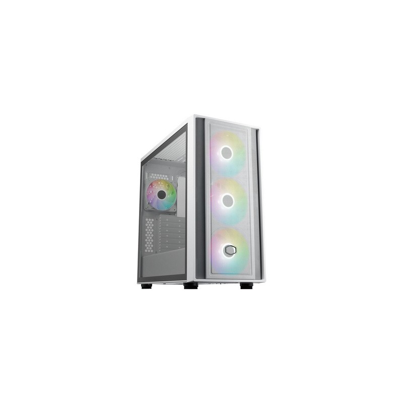 Računalniško ohišje Cooler Master MasterBox 600, ATX, kaljeno steklo, belo