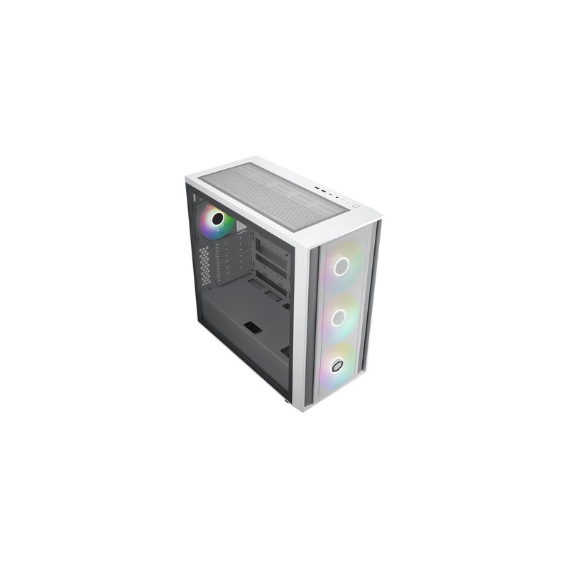Računalniško ohišje Cooler Master MasterBox 600, ATX, kaljeno steklo, belo