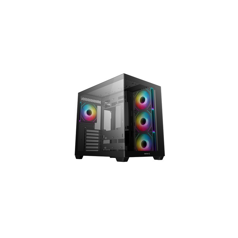 Računalniško ohišje DeepCool CG530 4F, ATX, Midi-Tower, kaljeno steklo, črno
