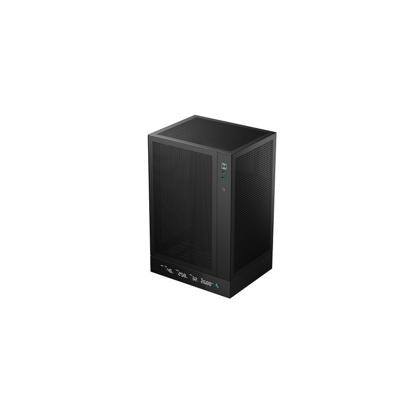 Računalniško ohišje DeepCool CH170 DIGITAL, Mini-ITX, LCD, črno