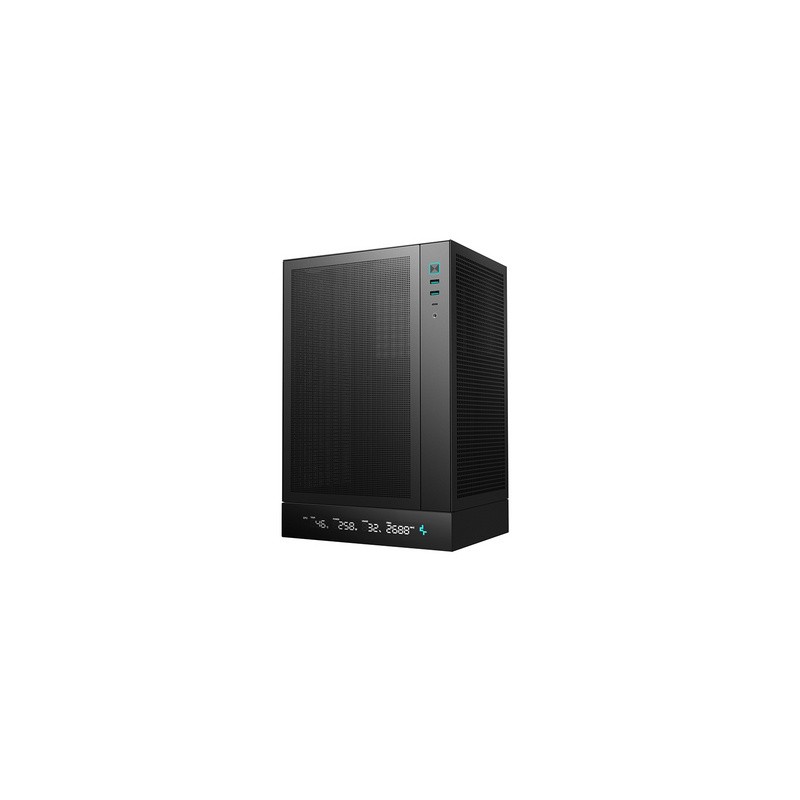 Računalniško ohišje DeepCool CH170 DIGITAL, Mini-ITX, LCD, črno