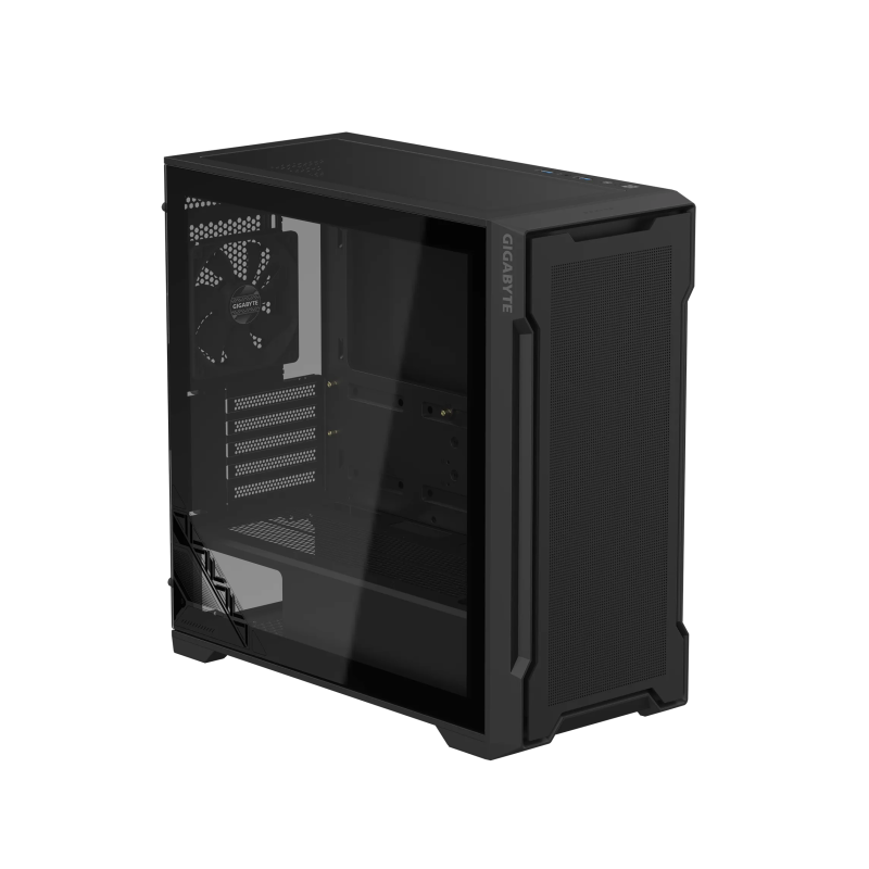 Ohišje Gigabyte C102 GLASS, mATX, črno