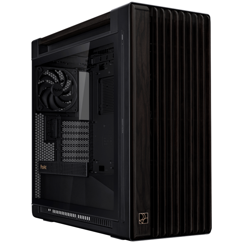 Ohišje ASUS ProArt PA602 Wood Edition ATX/E-ATX, kaljeno steklo