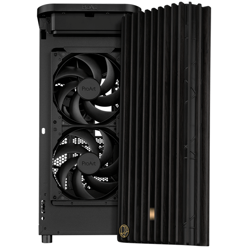 Ohišje ASUS ProArt PA401 Wood Edition ATX, kaljeno steklo