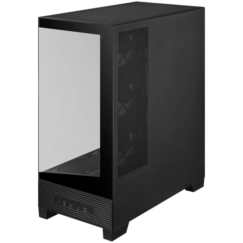 Ohišje ASUS A31 PLUS ATX, kaljeno steklo, 4x120mm ventilatorji, črno