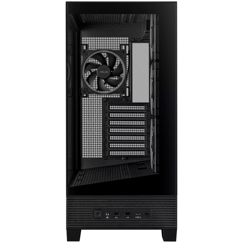 Ohišje ASUS A31 PLUS ATX, kaljeno steklo, 4x120mm ventilatorji, črno