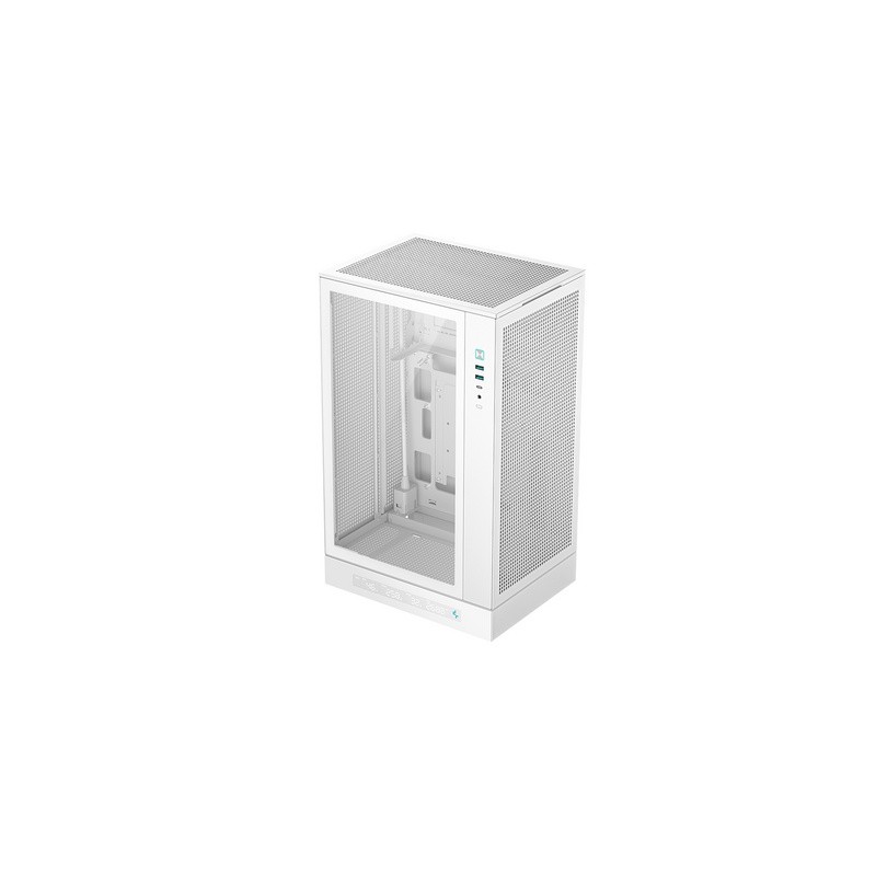Računalniško ohišje DeepCool CH270 DIGITAL, Micro-ATX, LCD, steklo, belo