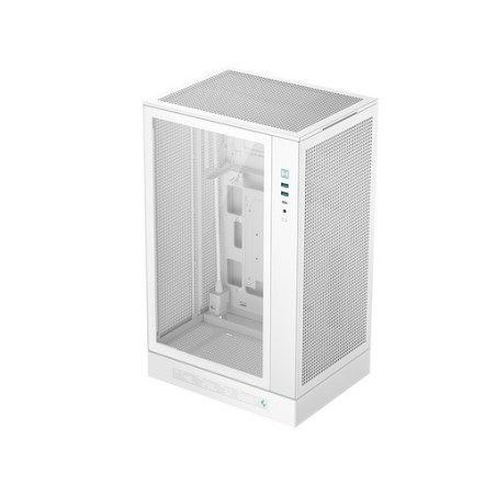Računalniško ohišje DeepCool CH270 DIGITAL, Micro-ATX, LCD, steklo, belo