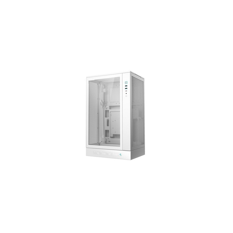 Računalniško ohišje DeepCool CH270 DIGITAL, Micro-ATX, LCD, steklo, belo