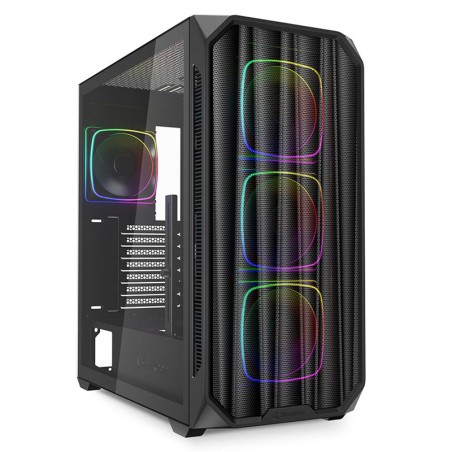 Ohišje SHARKOON AK5M RGB, midiATX, črno