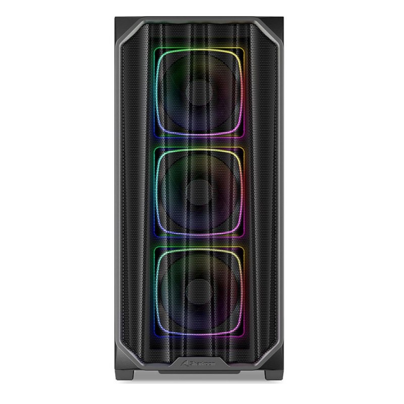 Ohišje SHARKOON AK5M RGB, midiATX, črno