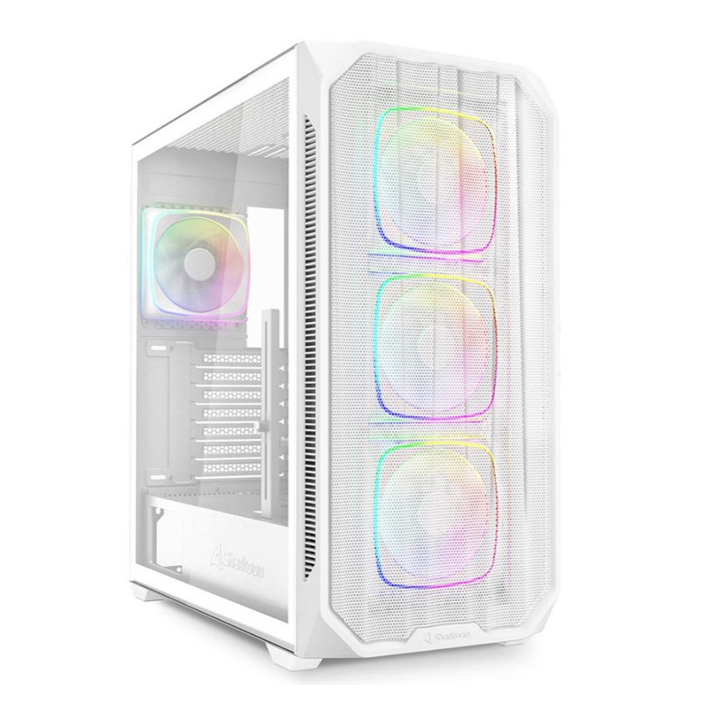 Ohišje SHARKOON AK5M RGB, midiATX, belo