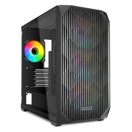 Ohišje SHARKOON MK3 RGB, midiATX, črno