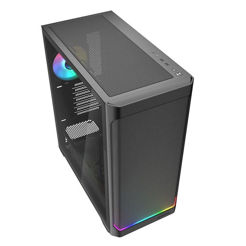 Ohišje SHARKOON AK4W RGB Strip, midiATX, črno