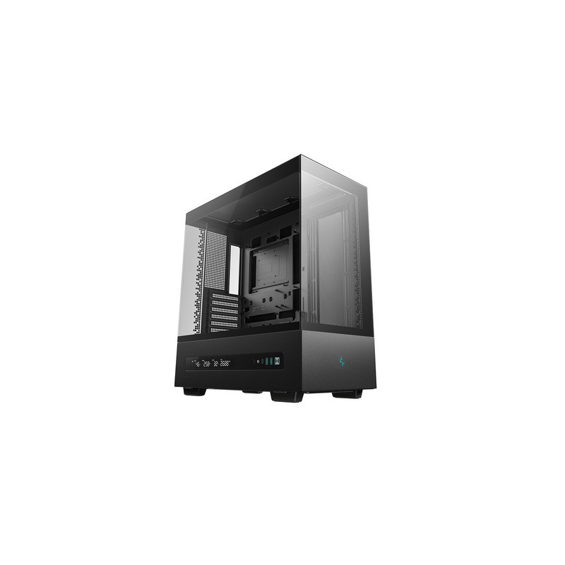 Ohišje DeepCool CH690 DIGITAL, ATX, Midi-Tower, LCD, steklo, črno