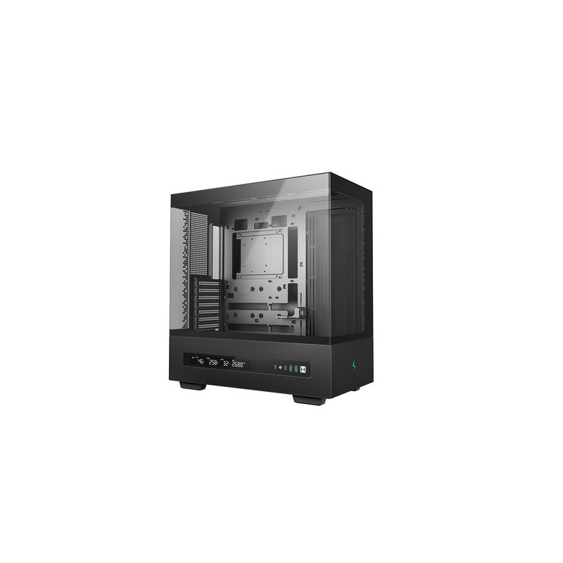 Ohišje DeepCool CH690 DIGITAL, ATX, Midi-Tower, LCD, steklo, črno