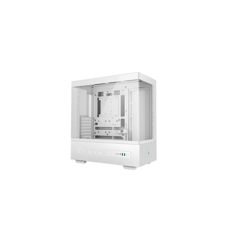 Ohišje DeepCool CH690 DIGITAL, ATX, Midi-Tower, LCD, steklo, belo
