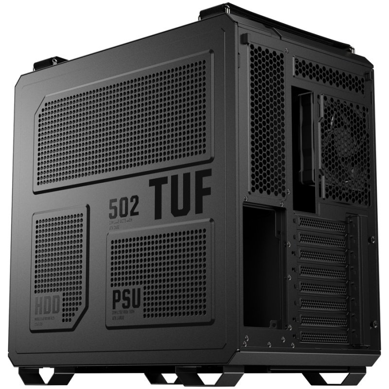 Ohišje ASUS TUF Gaming GT502 Horizon ATX, steklo, 4x 120mm ventilatorji, črno