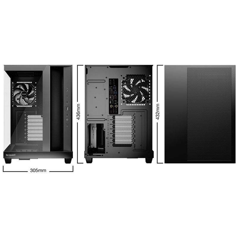 Ohišje BE QUIET! Light Base 500, midi-ATX, okno, črno
