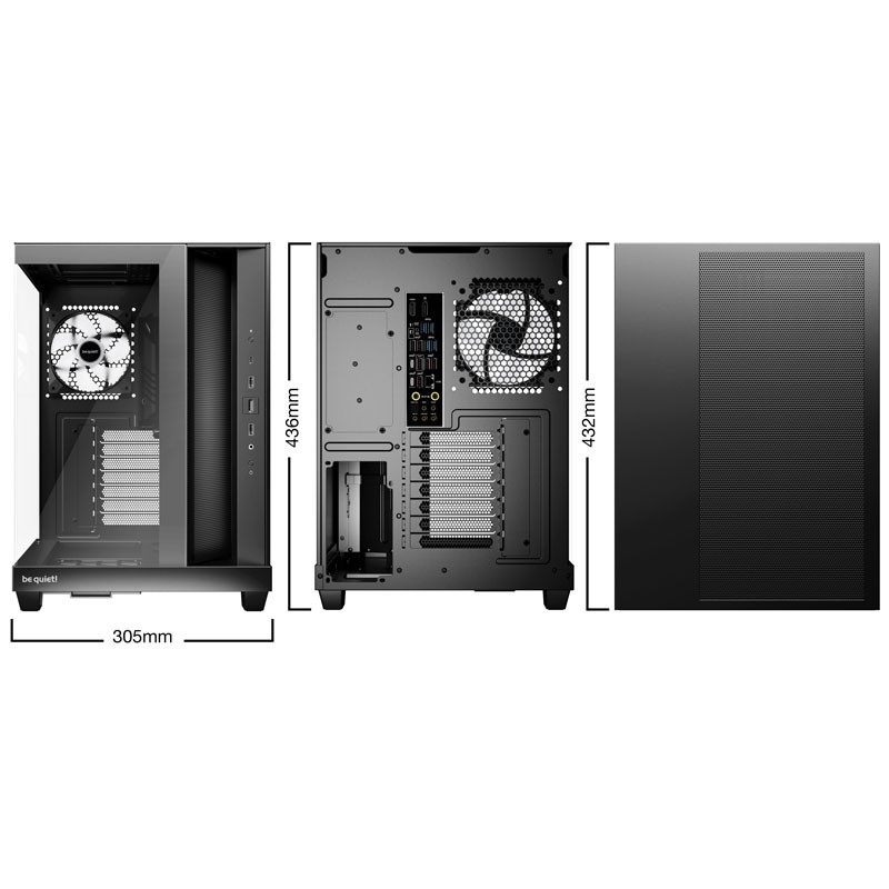 Ohišje BE QUIET! Light Base 500 LX RGB, midi-ATX, okno, črno