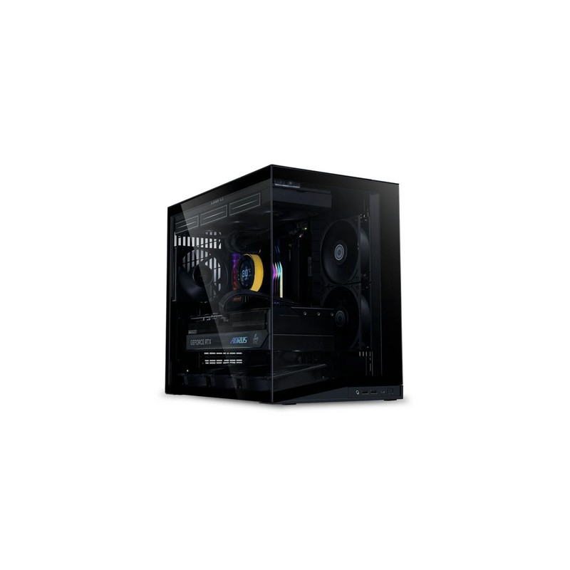 Ohišje Lian Li O11 Dynamic Mini V2 Flow, ATX, Midi-Tower, kaljeno steklo, črno