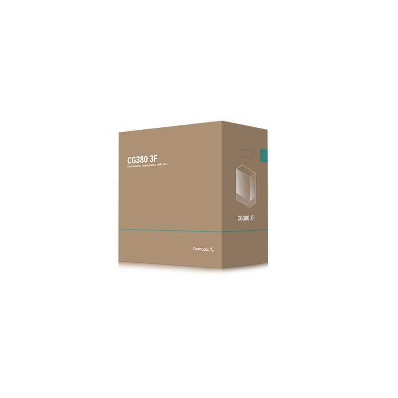 Ohišje DeepCool CG380 3F, mATX, Midi-Tower, kaljeno steklo, črno