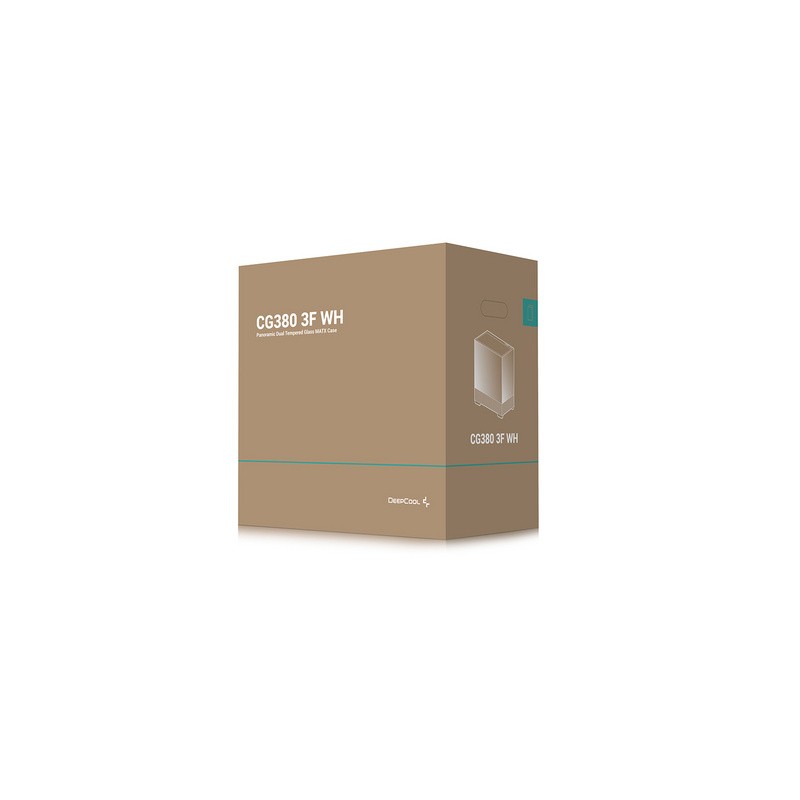Ohišje DeepCool CG380 3F, mATX, Midi-Tower, kaljeno steklo, belo