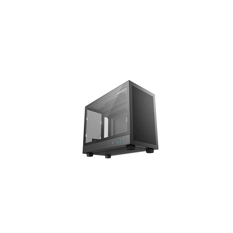 Ohišje DeepCool CH160 PLUS, ITX, Micro-ATX, kaljeno steklo, črno