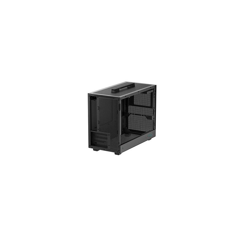 Ohišje DeepCool CH160 PLUS, ITX, Micro-ATX, kaljeno steklo, črno