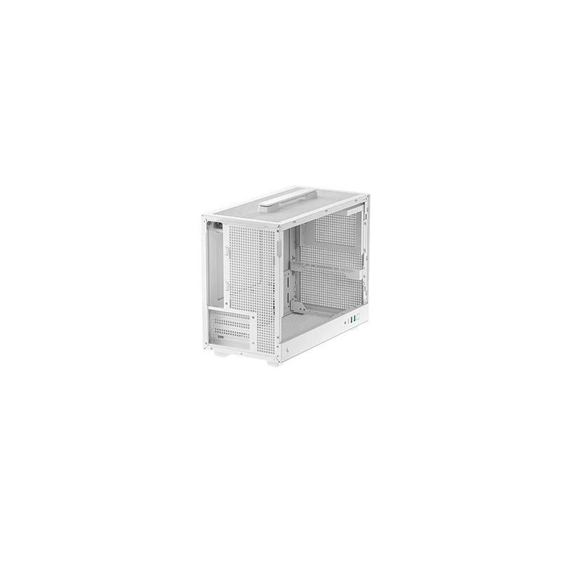 Ohišje DeepCool CH160 PLUS WH, ITX, Micro-ATX, kaljeno steklo, belo