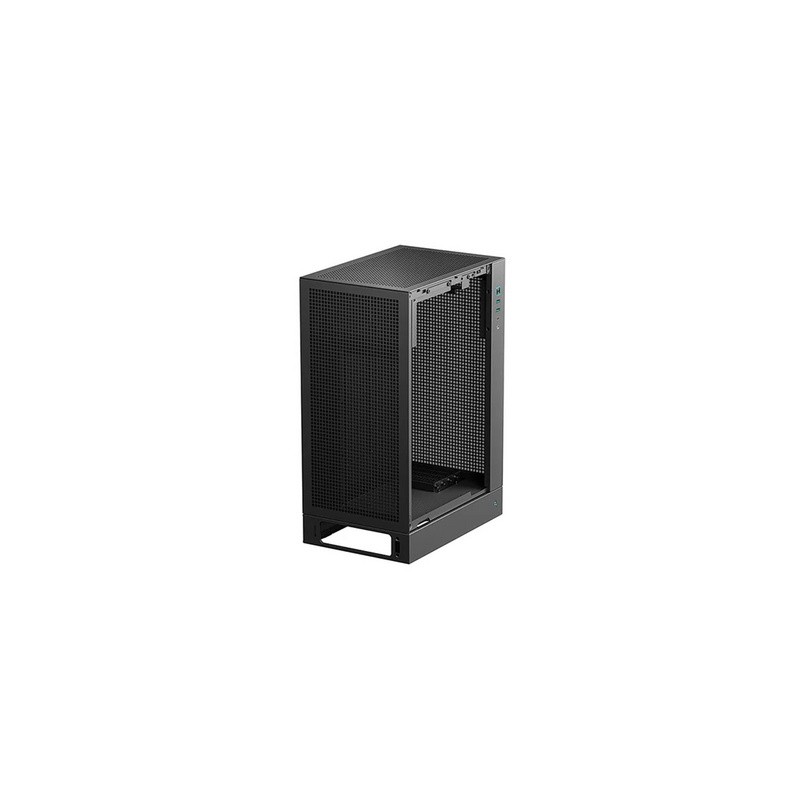 Ohišje DeepCool CH170 PLUS, ITX, Micro-ATX, kaljeno steklo, črno