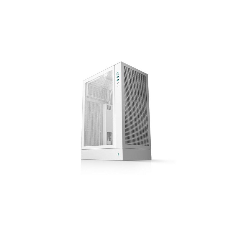 Ohišje DeepCool CH170 PLUS WH, ITX, Micro-ATX, kaljeno steklo, belo