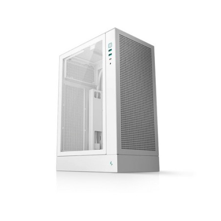 Ohišje DeepCool CH170 PLUS WH, ITX, Micro-ATX, kaljeno steklo, belo