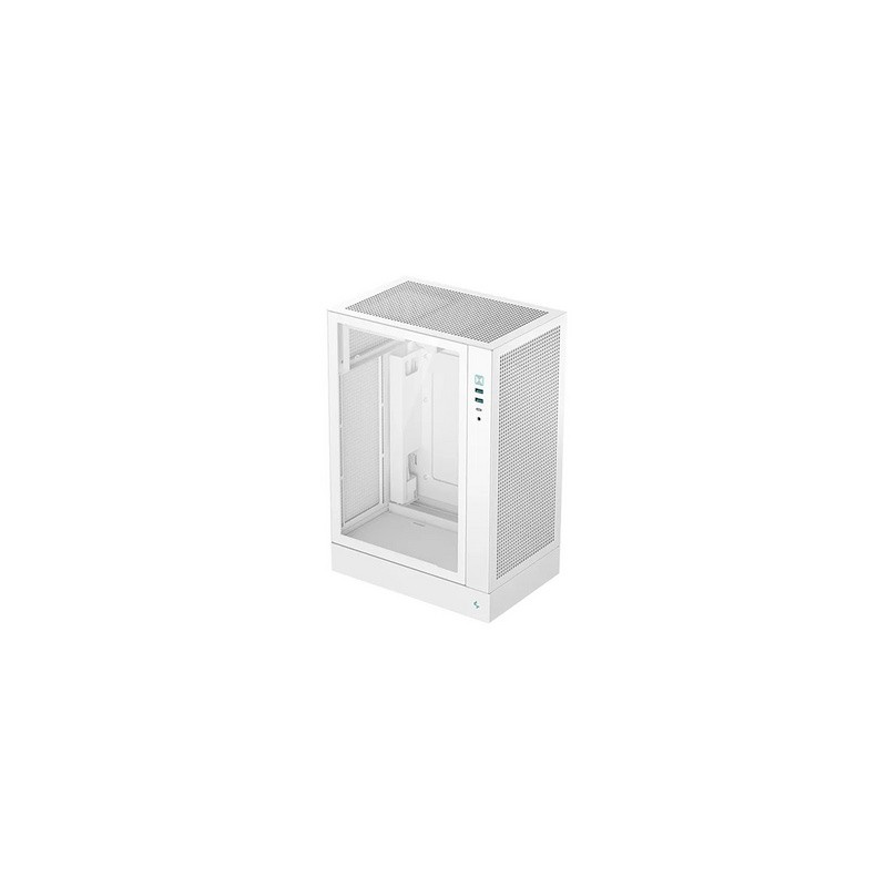 Ohišje DeepCool CH170 PLUS WH, ITX, Micro-ATX, kaljeno steklo, belo