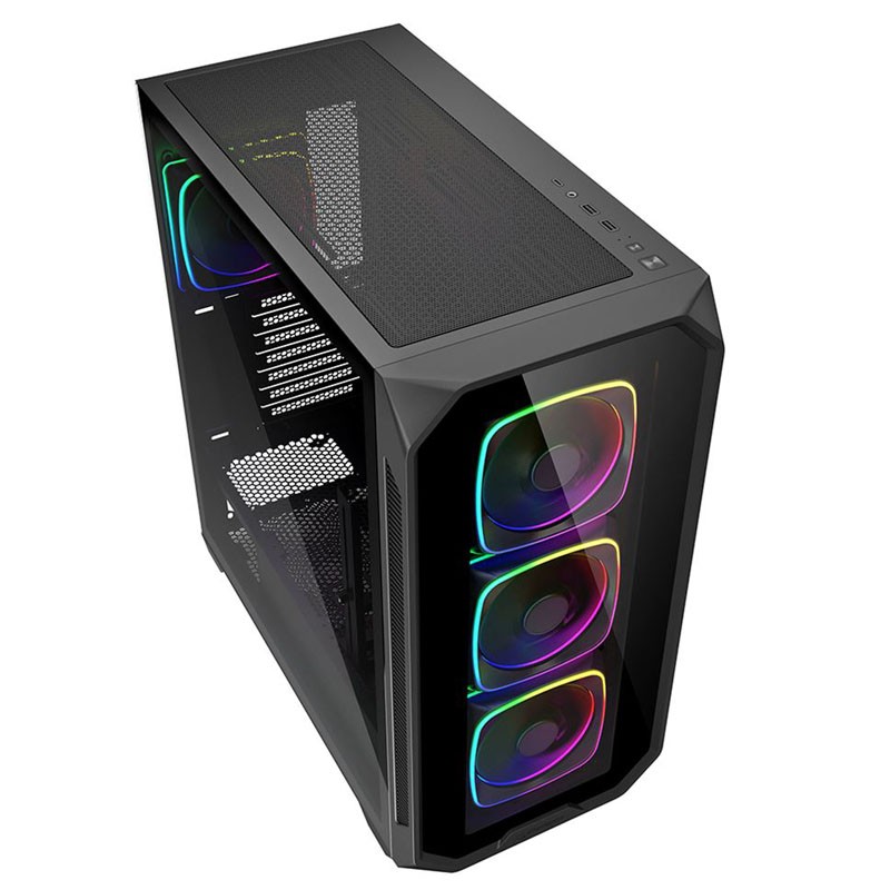 Ohišje Sharkoon AK5G RGB, midiATX, črno