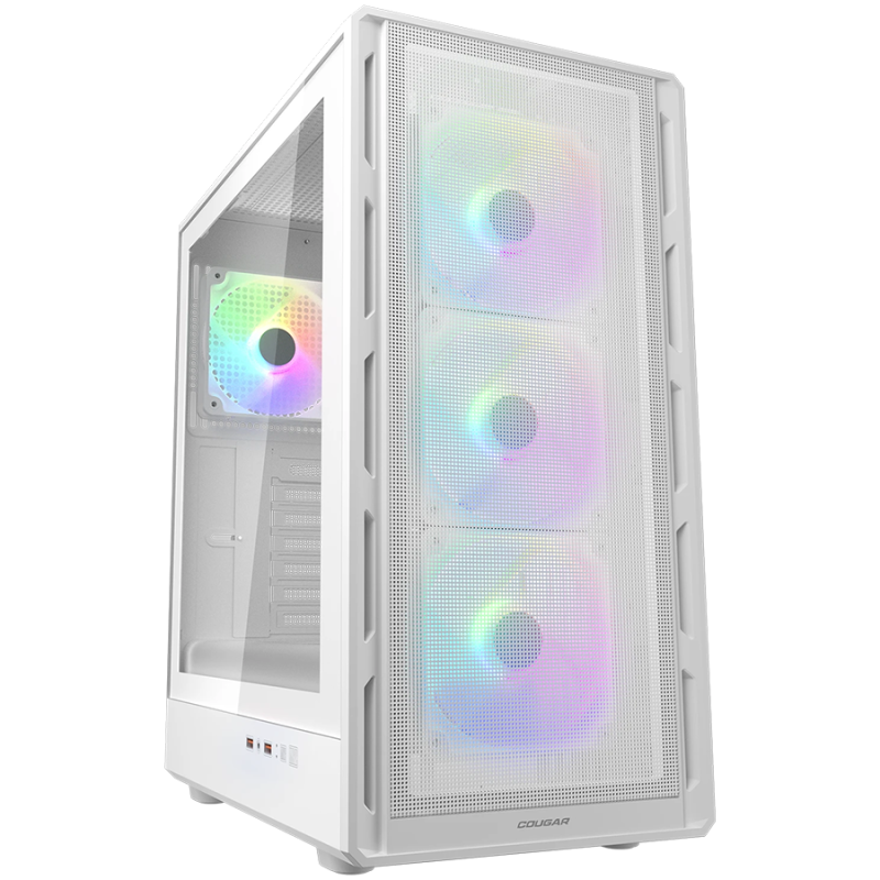 Ohišje COUGAR AIRFACE PURE RGB, Mid Tower, belo