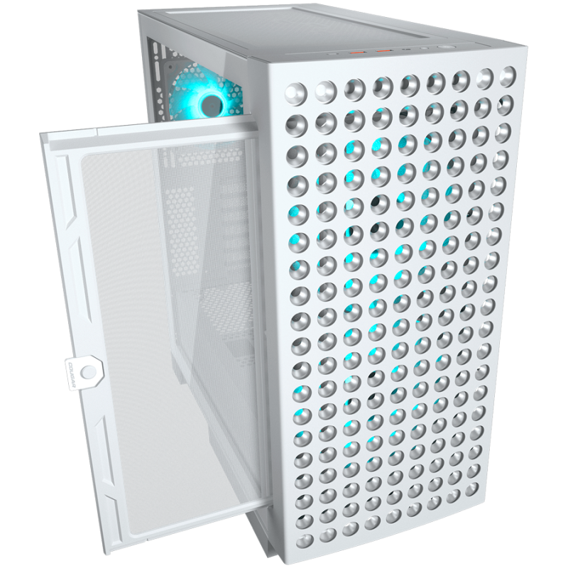 Ohišje COUGAR AIRFACE ECO RGB, Mid Tower, belo