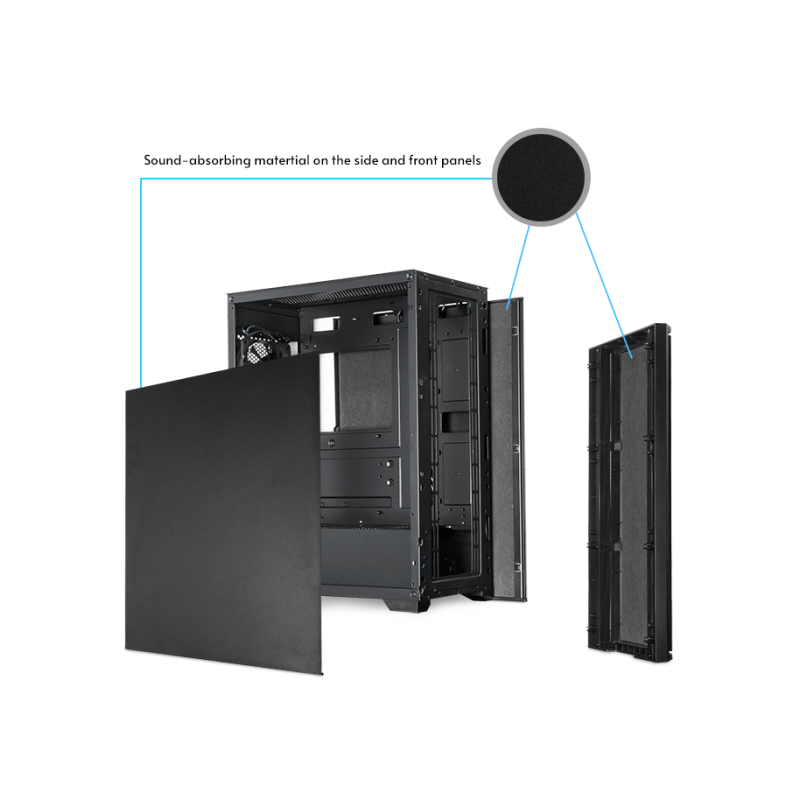 Chieftec Pro Midi Q AS-02B-OP ATX ohišje, črno