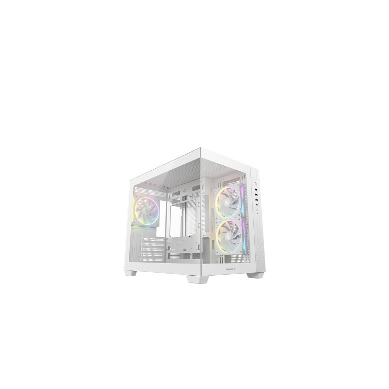 Ohišje DeepCool CG330 3F WH, micro-ATX, belo
