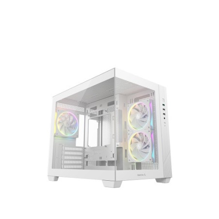 Ohišje DeepCool CG330 3F WH, micro-ATX, belo