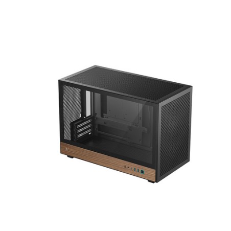 Ohišje DeepCool CH260 Wood, Micro-ATX, črno