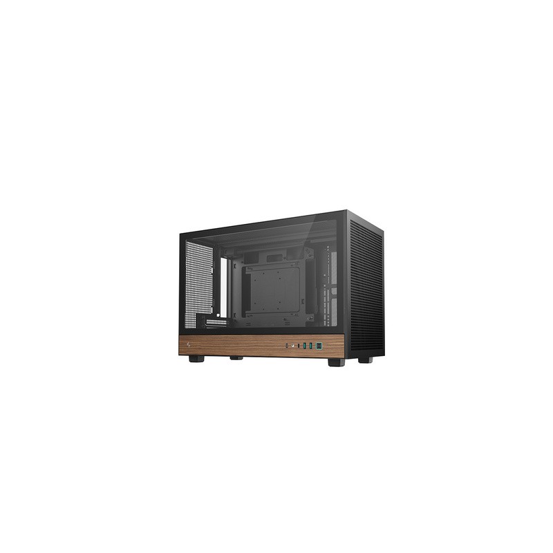 Ohišje DeepCool CH260 Wood, Micro-ATX, črno